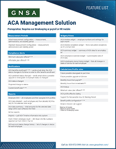 Oregon ACA Management Software Features