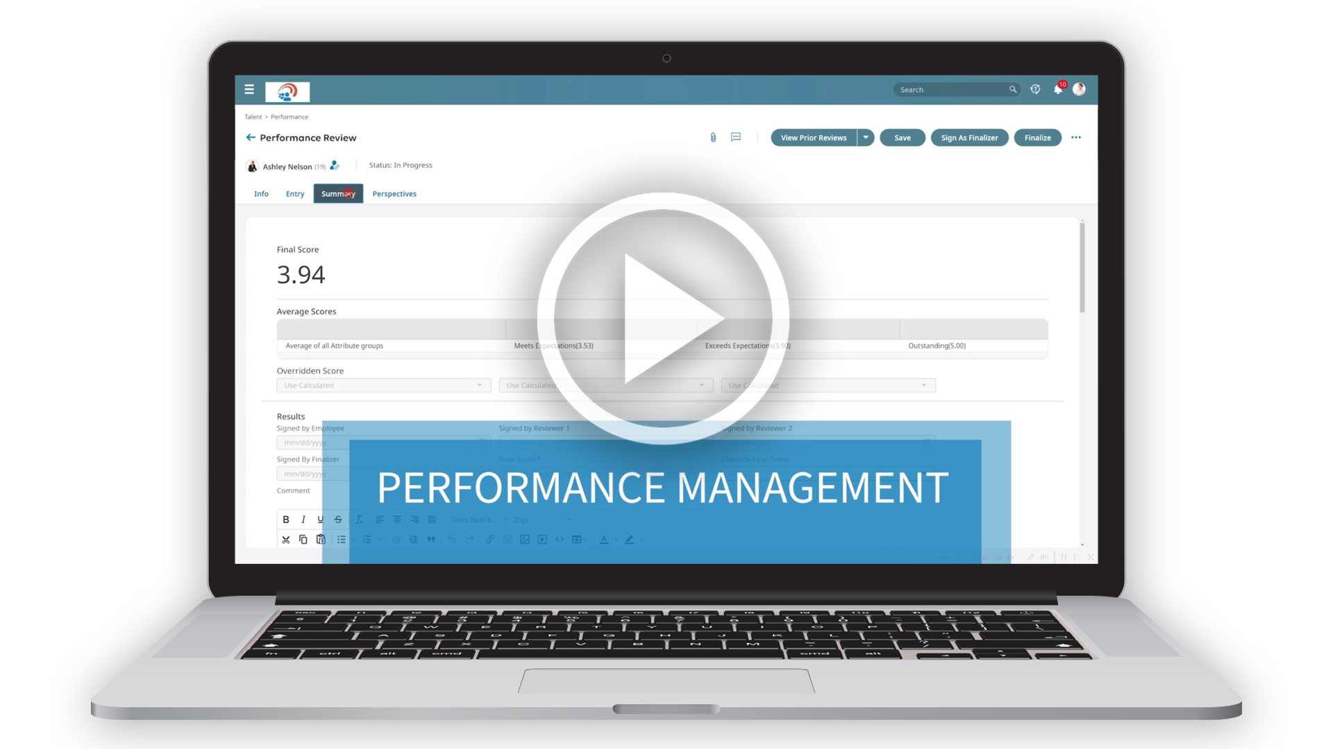 PeoplePro Performance Module Demo Recording | GNSA