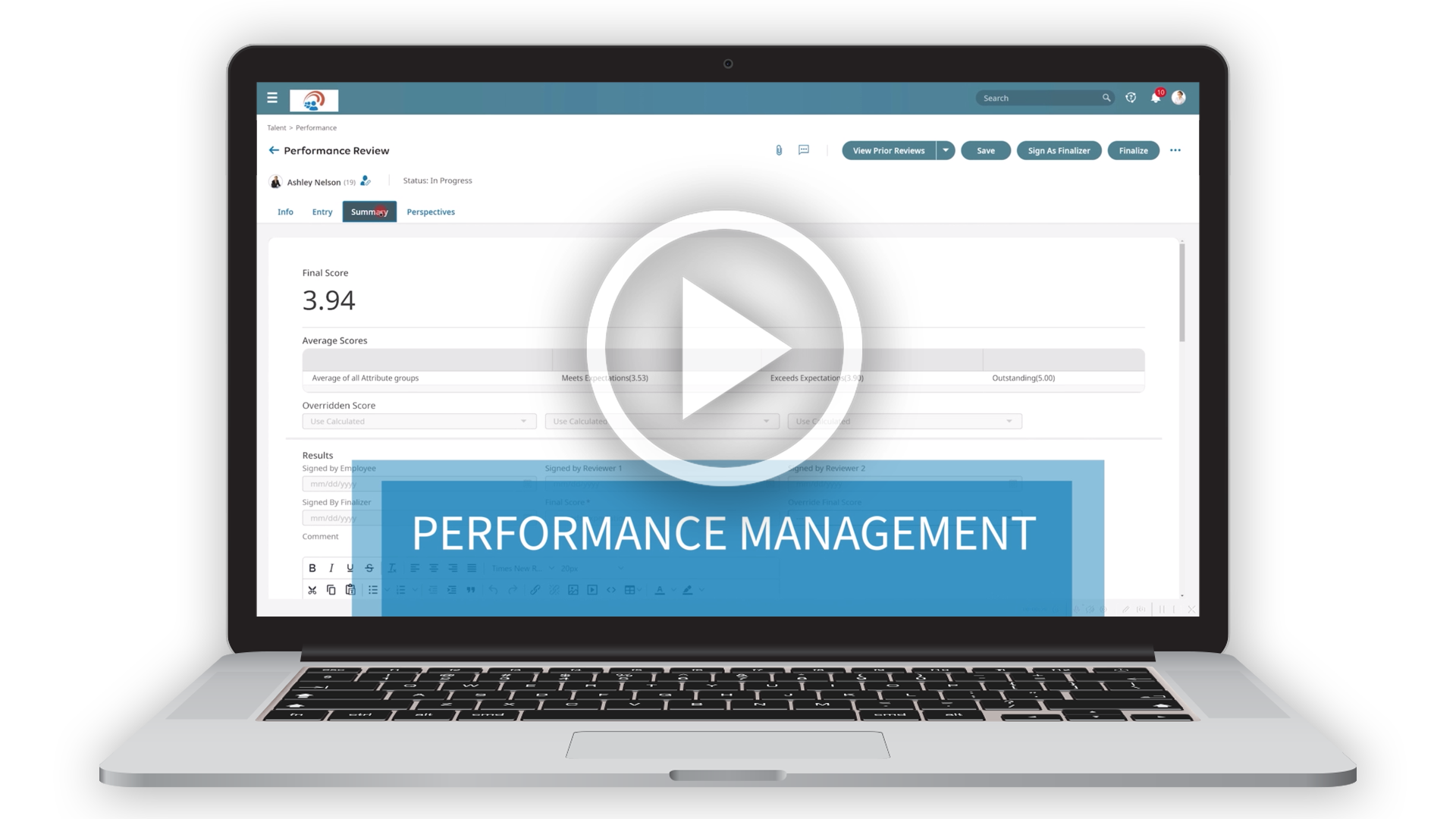 Performance Software Demo Video Thumbnail