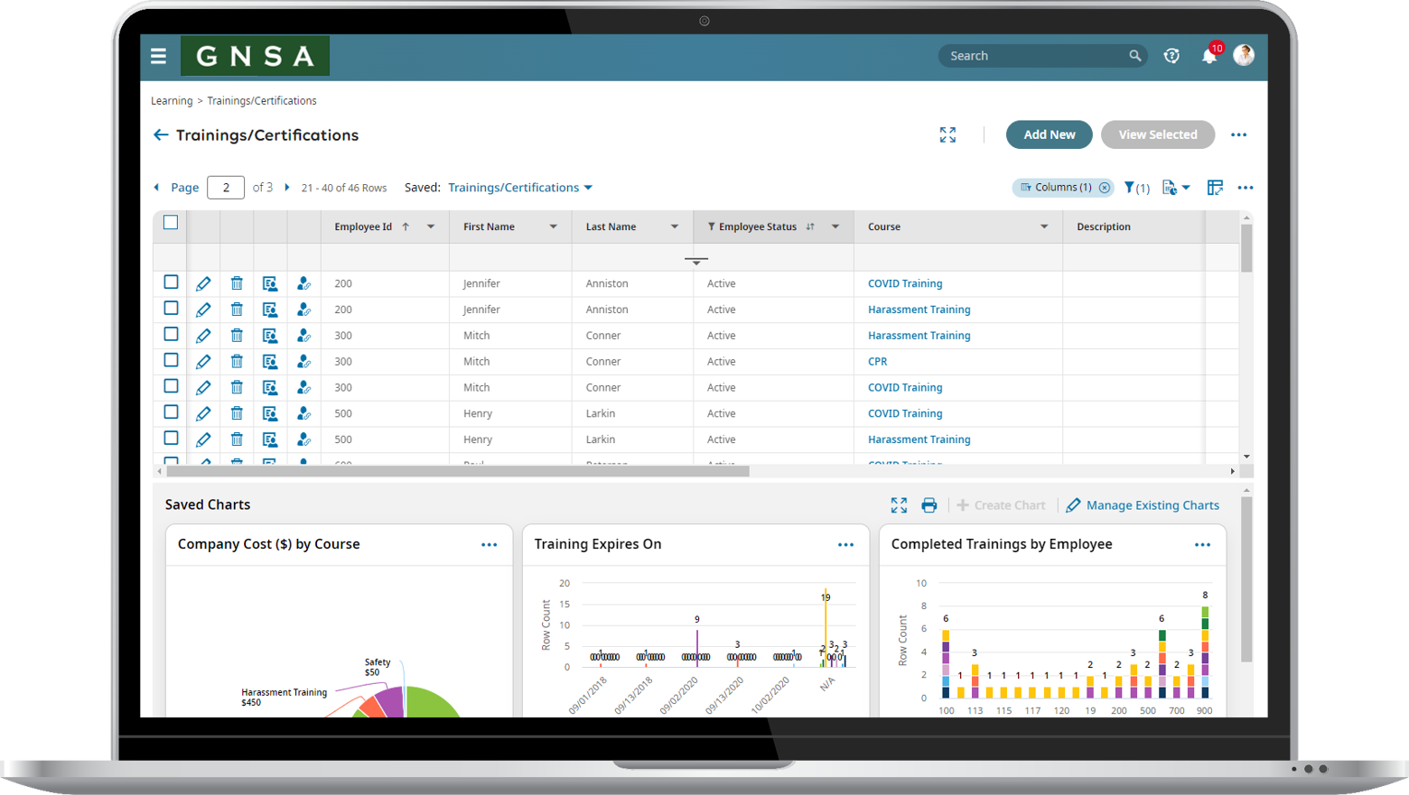 LMS Software Device Screenshot