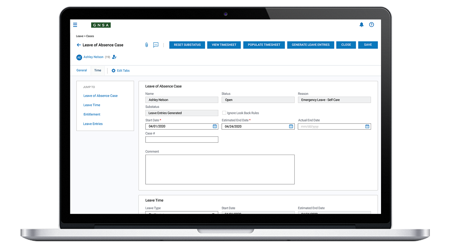 Leave Management Dashboard Screenshot