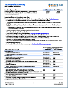 Providence - 4500 Silver Plan Cover