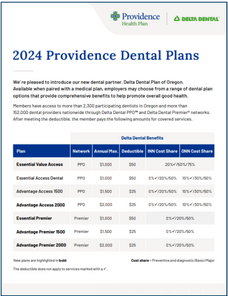 2024 Providence Dental Plan Options Cover Image