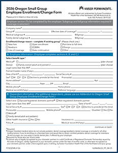 Enrollment / Change Form
