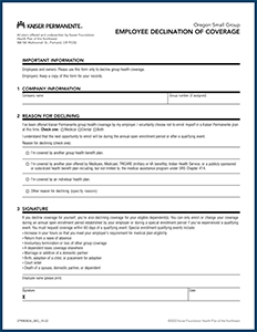 Declination of Coverage Form