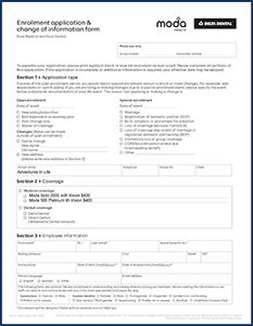 Moda Health Enrollment and Waiver Form