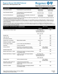 Bronze HSA 6800 Preferred Plan