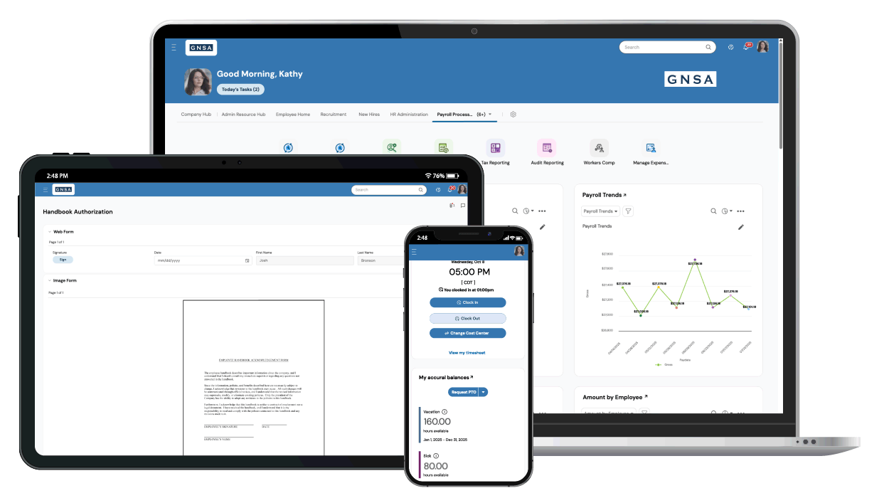 GNSA Portland Payroll and HR Dashboard GIF